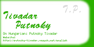 tivadar putnoky business card